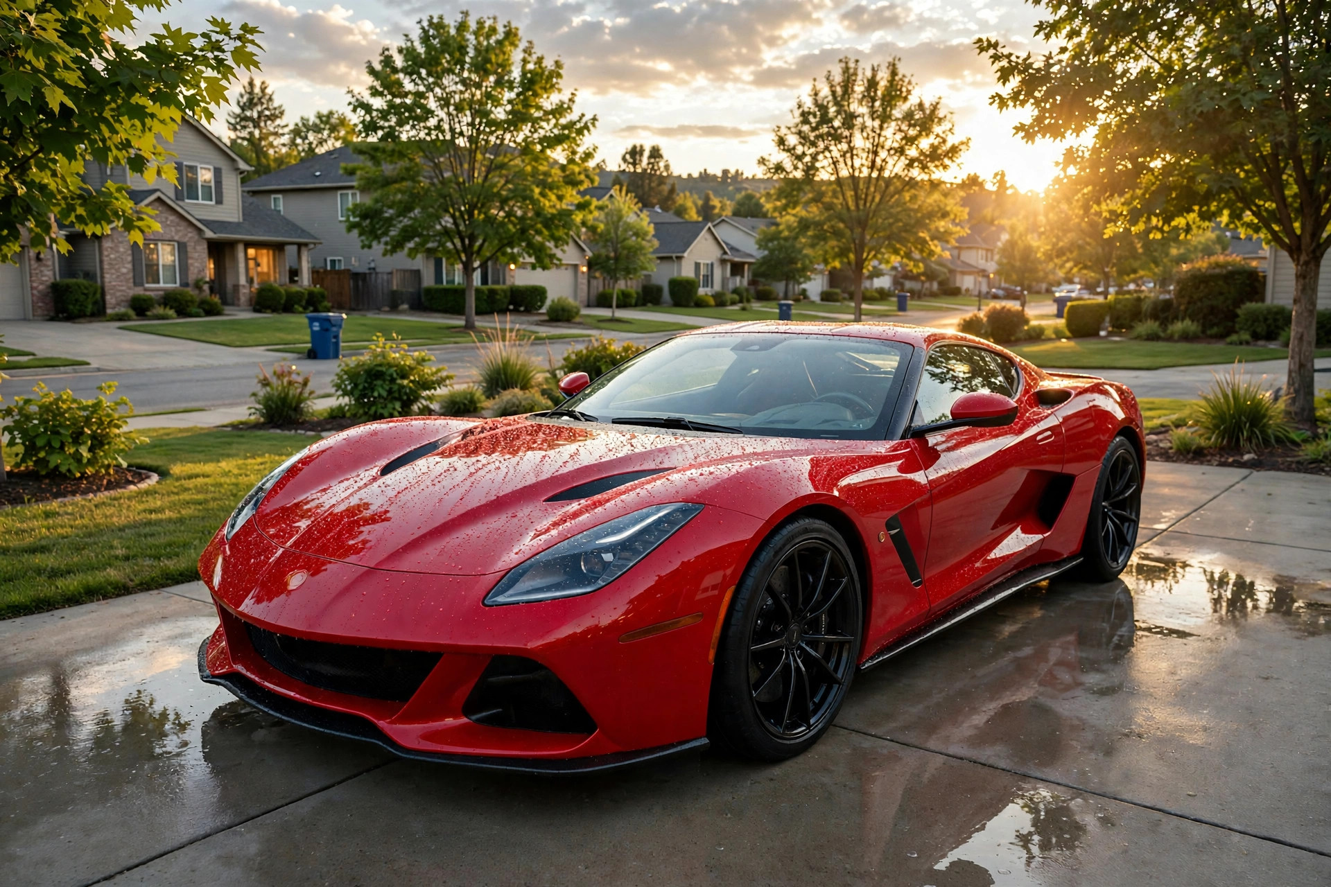 Exterior detail — gleaming sports car